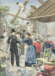 Utvisningen av de fattiga från slummen, ur "Le Petit Journal", 28 juni 1895.